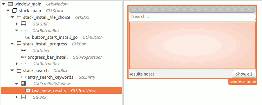 Glade Layout