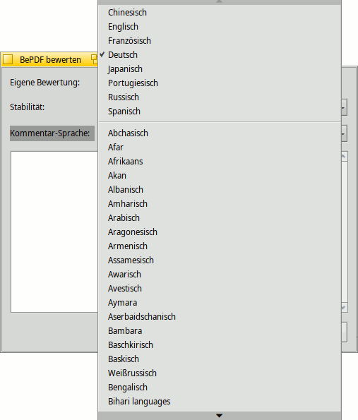 New Language List